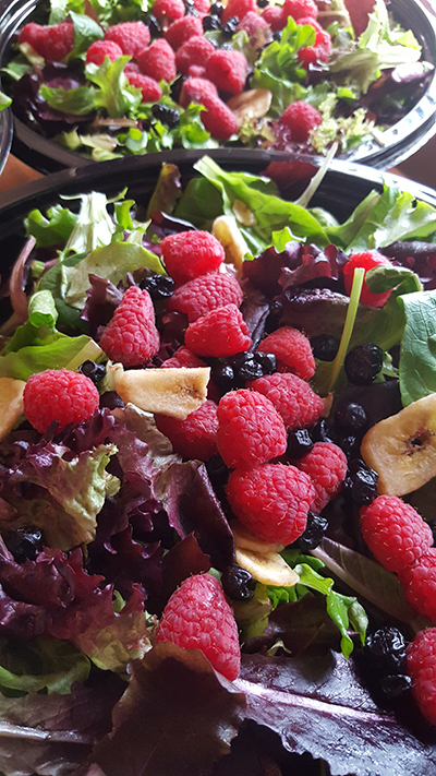 Fresh Berry & Banana Chip Spring Mix Salad 